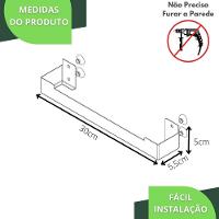 Porta Toalha Rosto Ventosa Suporte Banheiro Branco Elg - 5