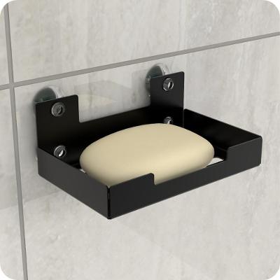 Porta Sabonete Para Banheiro Saboneteira Adesivo Preto Elg