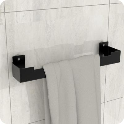 Porta Toalha Rosto Ventosa Suporte Banheiro Preto Elg