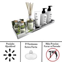 Porta Shampoo Com Ventosa Suporte Banheiro Inox Elg - 9