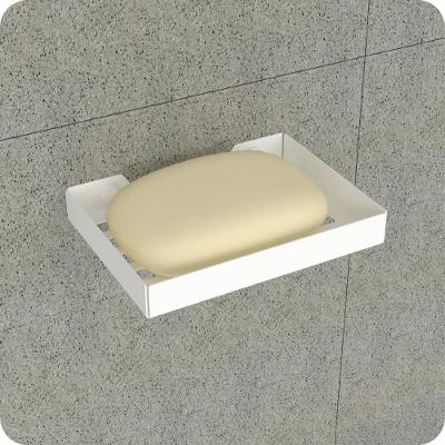 Porta Sabonete Saboneteira Inox Parede Banheiro Branco Max