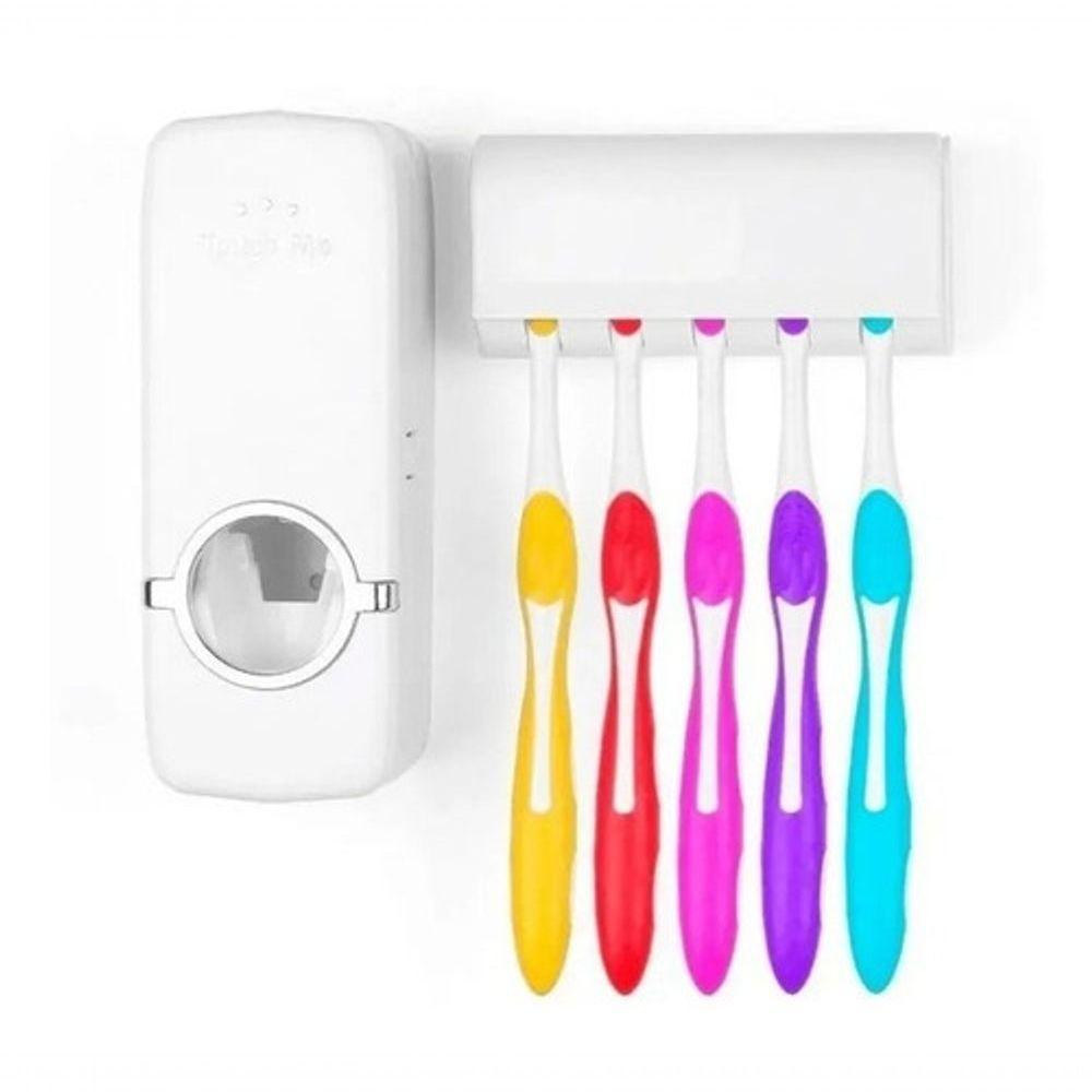Dispenser Suporte 5 Escovas Banheiro Organizador Higiênico - 1