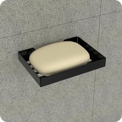 Porta Sabonete Saboneteira Inox Parede Banheiro Preto Max