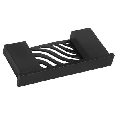 Porta Sabonete De Parede Master Preto Fosco Dupla Fixação