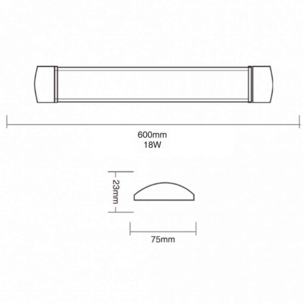 Luminária Led Taschibra Sobrepor Line 18w Luz Branca 6500k Bivolt - 3
