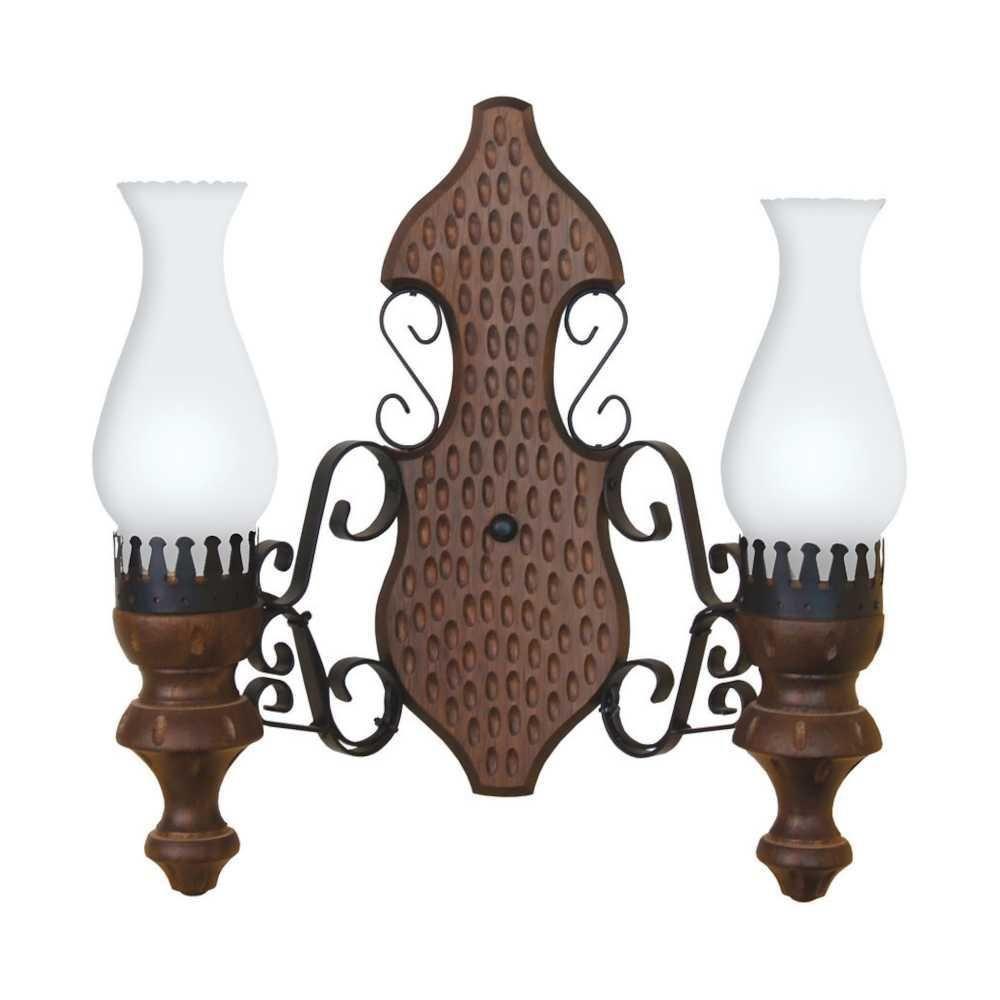 Arandela Rústica Envelhecida 2 Lâmpadas 702E - 1