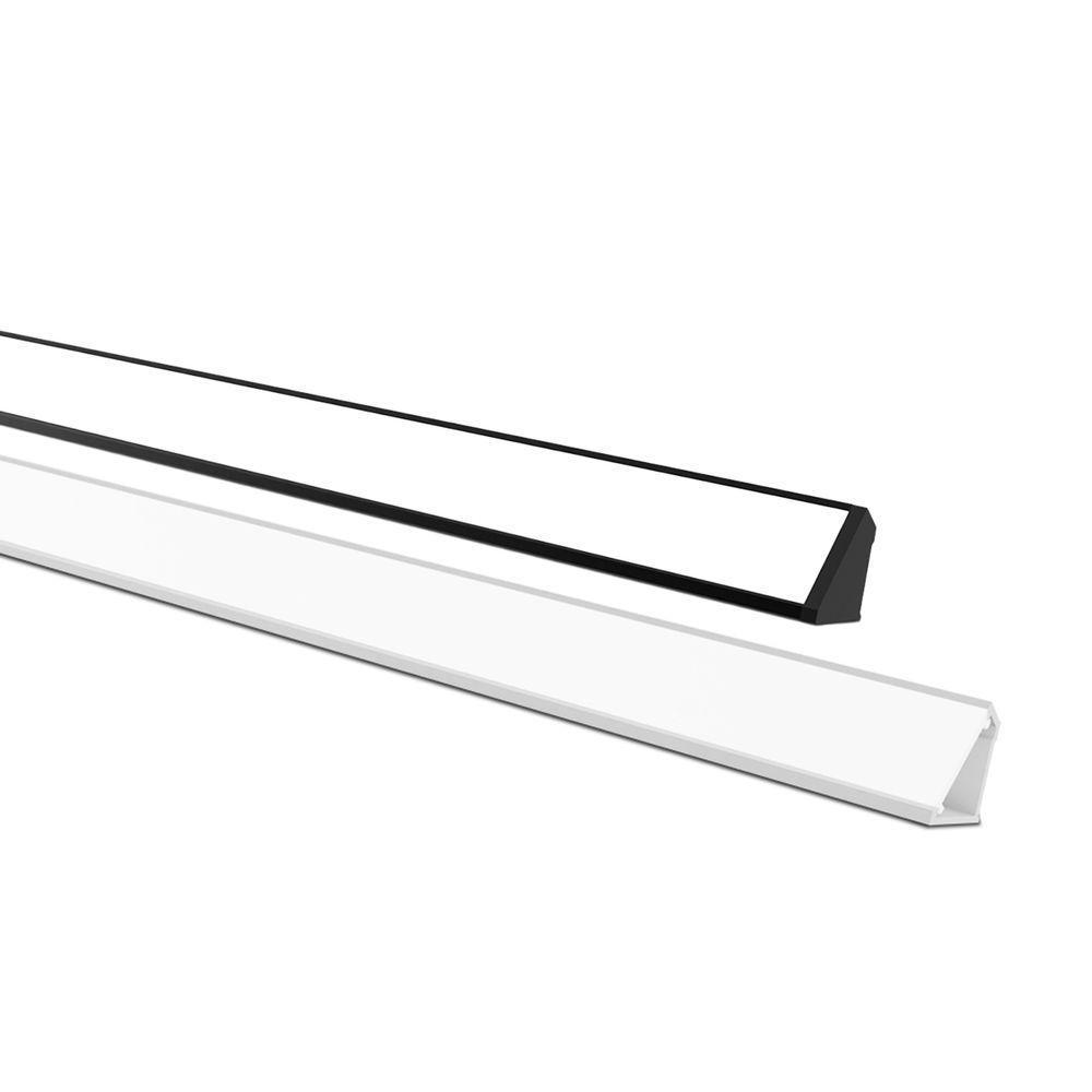 Perfil De Sobrepor Taschibra Para Fita De Led Vertex L15 Com 3 Metros Preto - 2