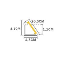 Perfil De Sobrepor Taschibra Para Fita De Led Vertex L15 Com 3 Metros Preto - 1