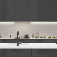 Perfil De Sobrepor Taschibra Para Fita De Led Apex 24 Com 2 Metros Preto - 1