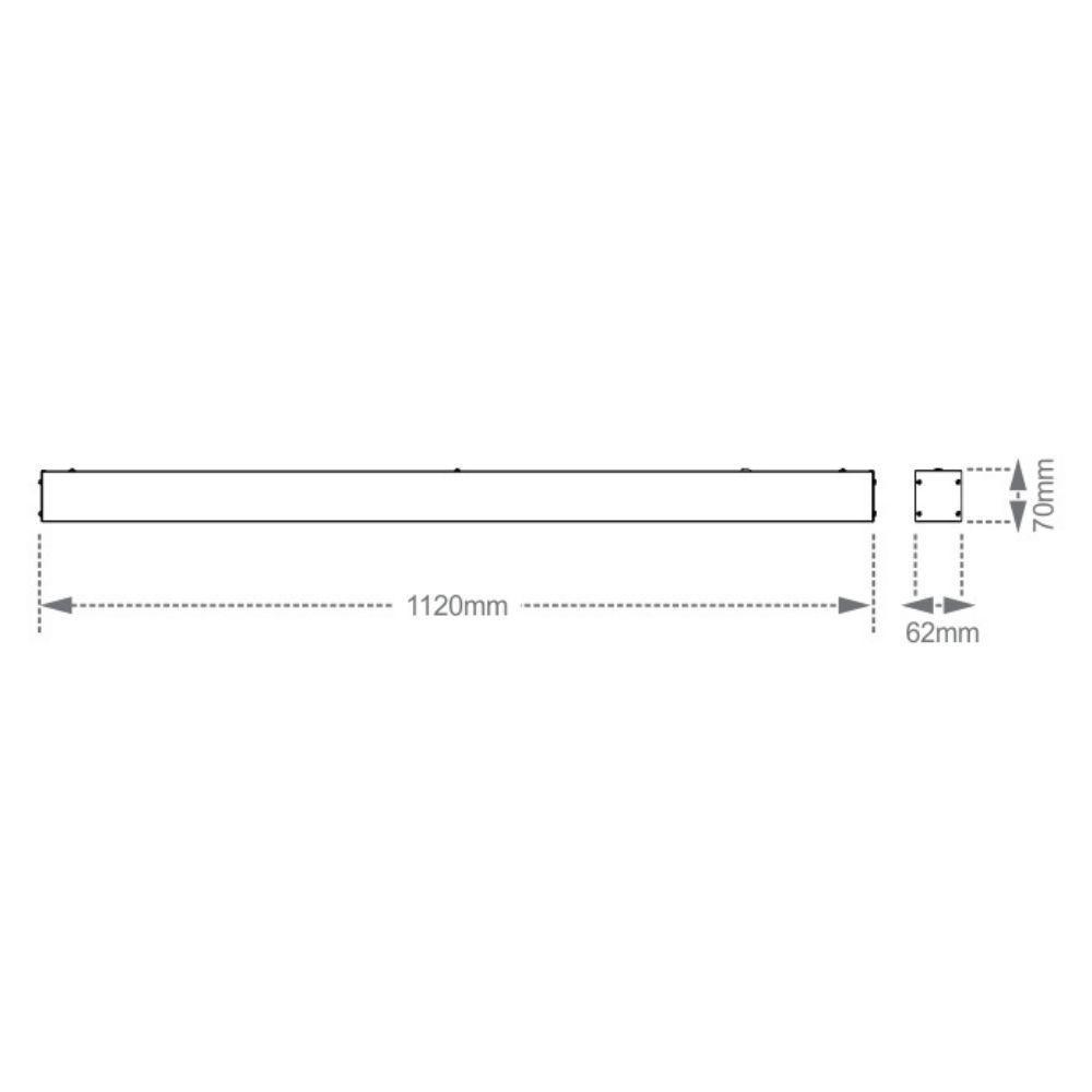 Luminária Sobrepor Taschibra Vetor Led Linear 35w Bivolt Branca 6500k Luz Fria - 4