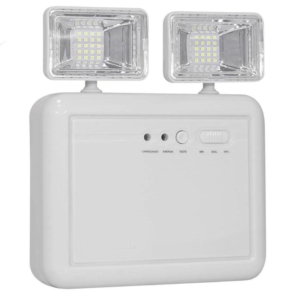 Luminaria De Emergencia 2 Farois Lampada Led Recarregavel Lu - 3