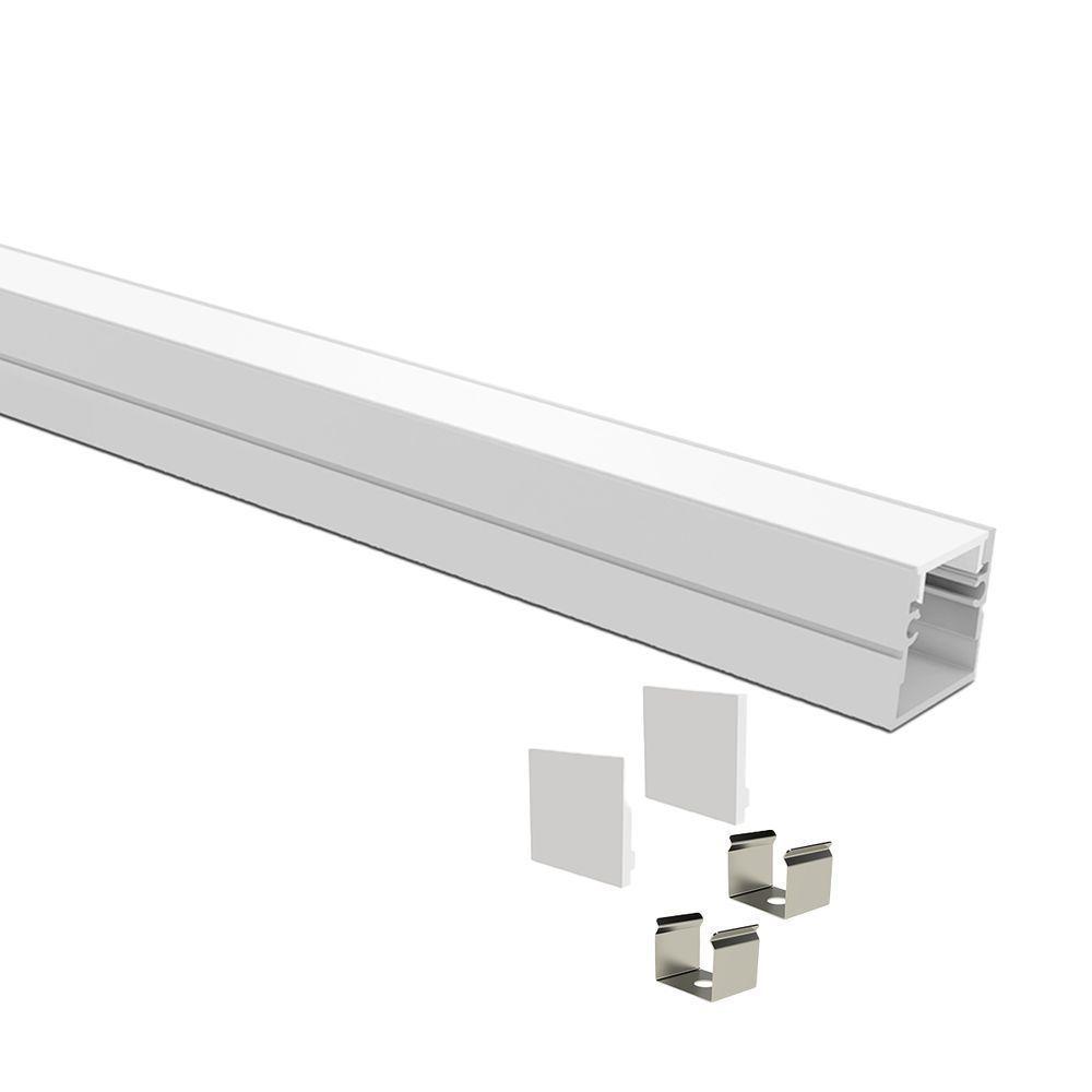 Perfil De Sobrepor Taschibra Para Fita De Led Apex 24 Com 1,5 Metros Branco - 3