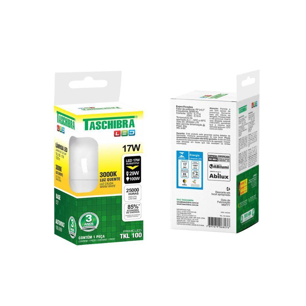 Lâmpada Led Tkl 100 17w - Taschibra 3000k (amarela) - 2
