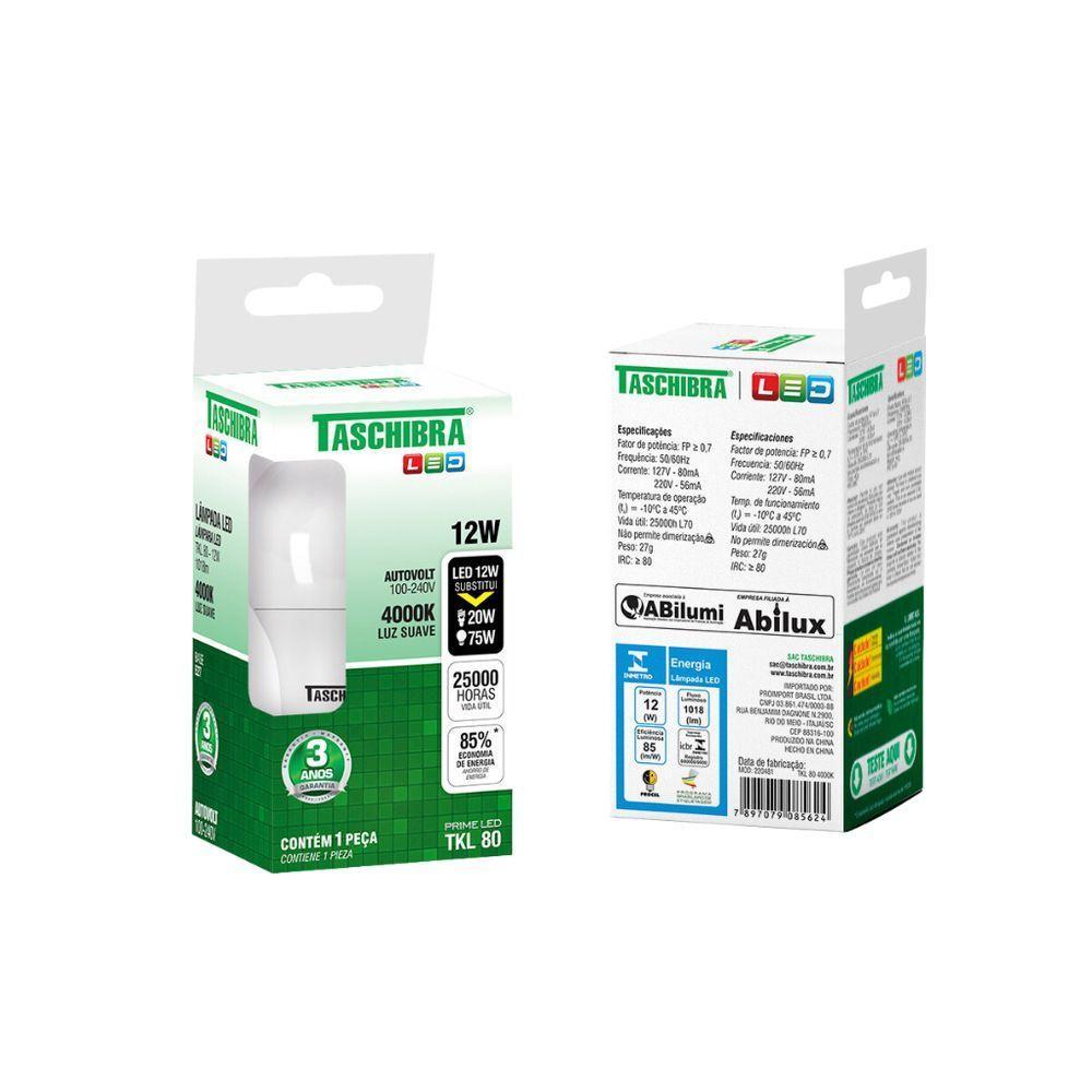 Lâmpada Led Tkl 80 12w - Taschibra 4000k (neutra) - 2