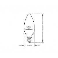Lâmpada Led Vela Tvl 25 Clara 3w 2700k E14/e27 - Taschibra - 2