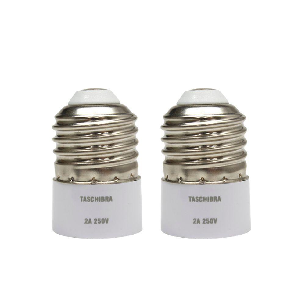 Soquete Adaptador Taschibra De Lâmpada E27 Para E14 Kit 2 Peças - 1