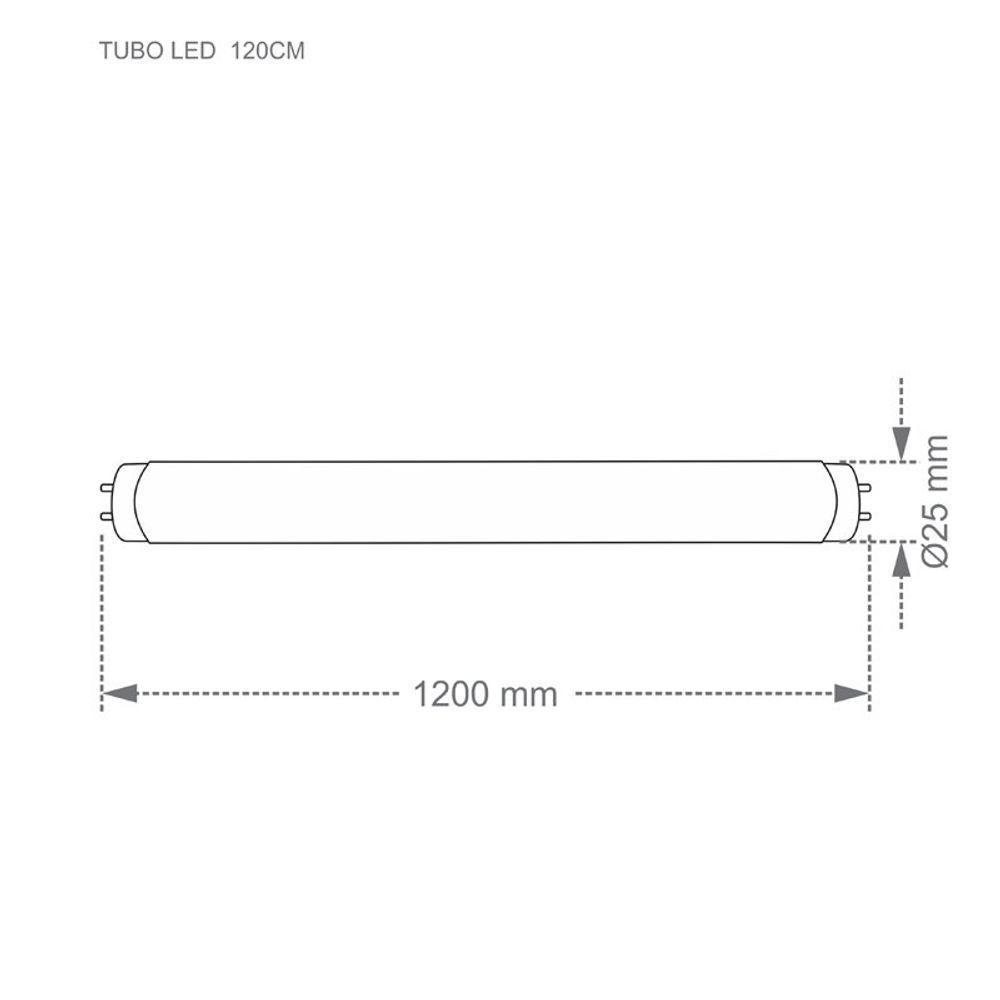 Lâmpada Tubo Led T8 20,5w 120cm G13 Taschibra Bivolt 3000k Luz Quente - 2