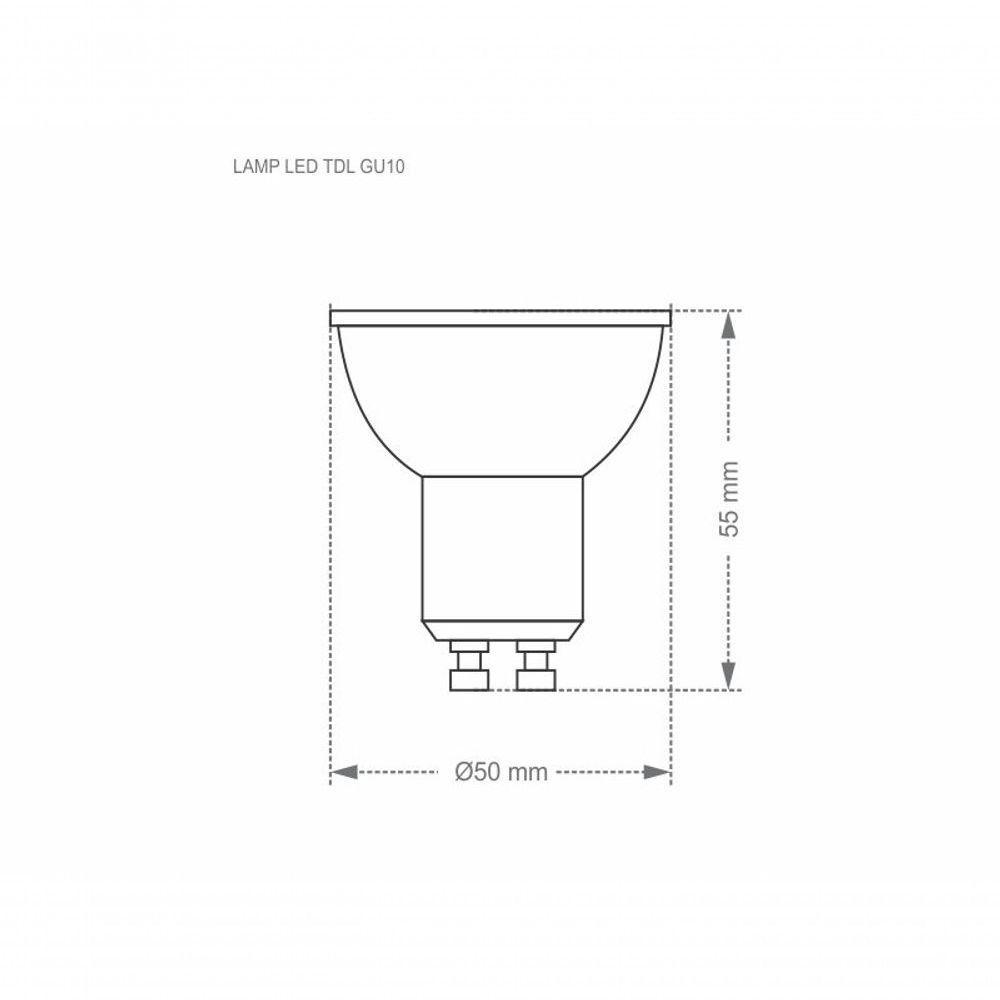 Lâmpada Led Dicroica Mr16 Tdl 7w Taschibra Bivolt 4000k Luz Neutra - 4