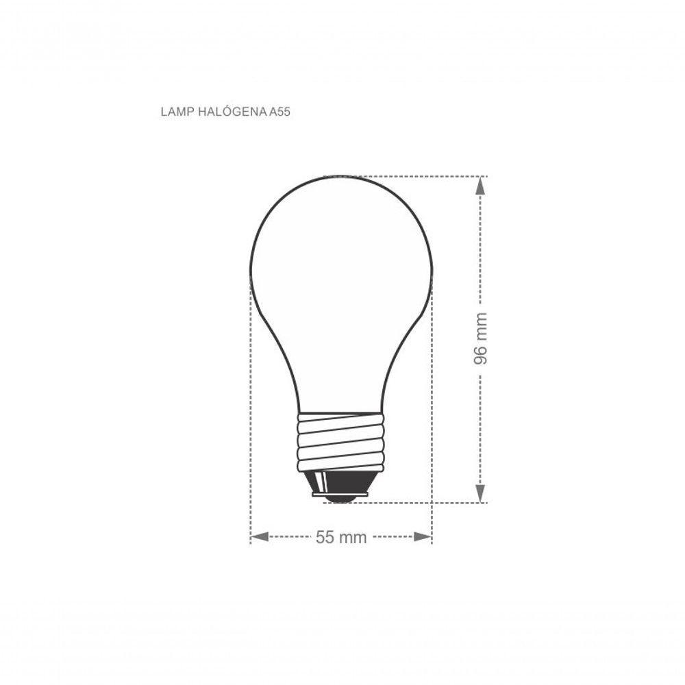 Lâmpada Bulbo Halógena 70w 127v Taschibra - 2