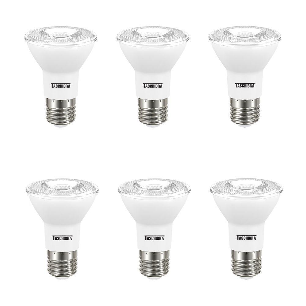 Kit 6 Lâmpadas Led Par 20 7w E27 Ip65 Taschibra Bivolt 6500k Luz Fria - 4