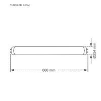 Lâmpada Tubo Led T8 9,9w 60cm G13 Taschibra Bivolt 3000k Luz Quente