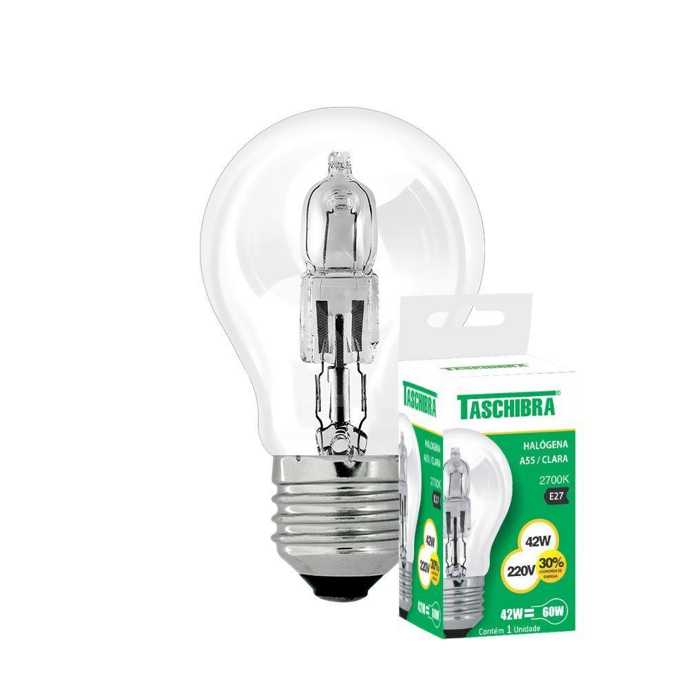 Lâmpada Halógena Taschibra A55 42w E27 2700k 220v - 1