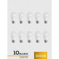 Kit 10 Lâmpadas Led Pêra 9W Bivolt Amarelo 3000K Amarelo 3000K - 2