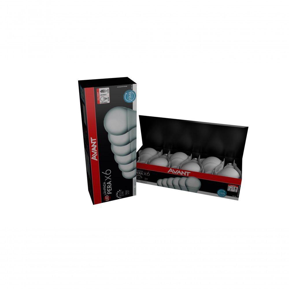 Kit Lâmpada Led 9w Avant Tipo Pera - Caixa C/ 06 Un - 3