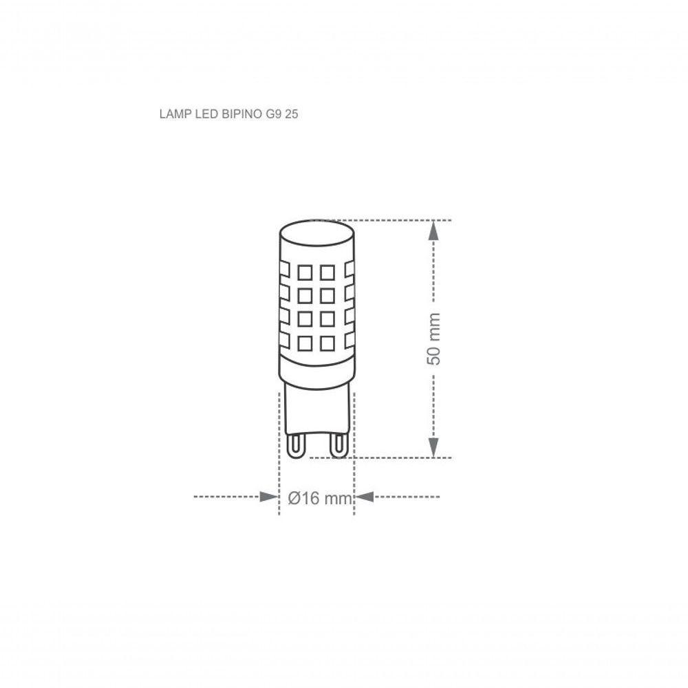 Lâmpada Led G9 Espiga 3w Taschibra 2700k Luz Quente 110v - 3