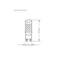 Lâmpada Led G9 Espiga 3w Taschibra 2700k Luz Quente 110v - 3