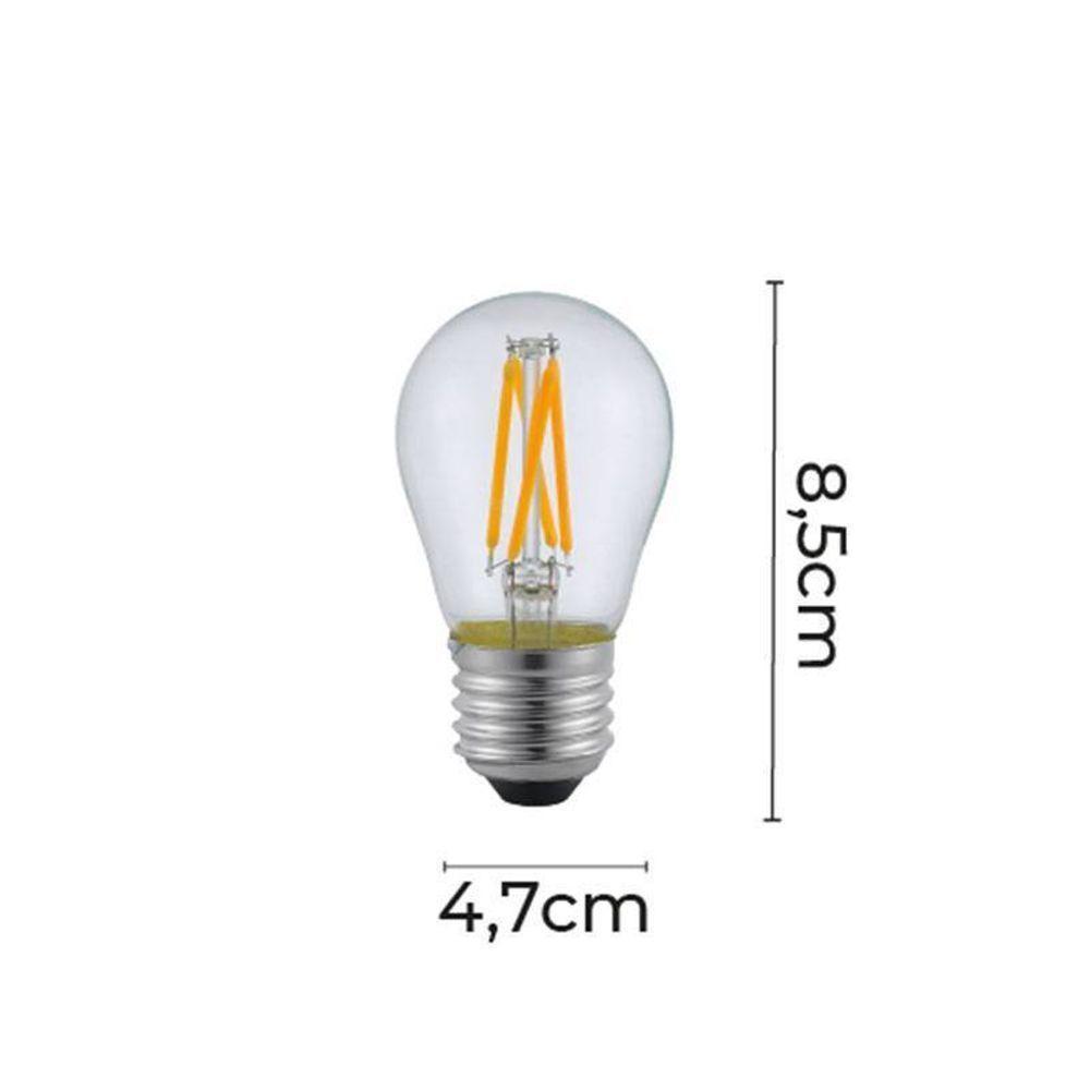 Lâmpada Led Filamento G45 4w E27 Clear Bivolt Nordecor - 2