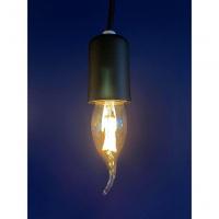 Lâmpada Led Filamento Retrô Vela Chama 2W - Amarelo 2200K E14