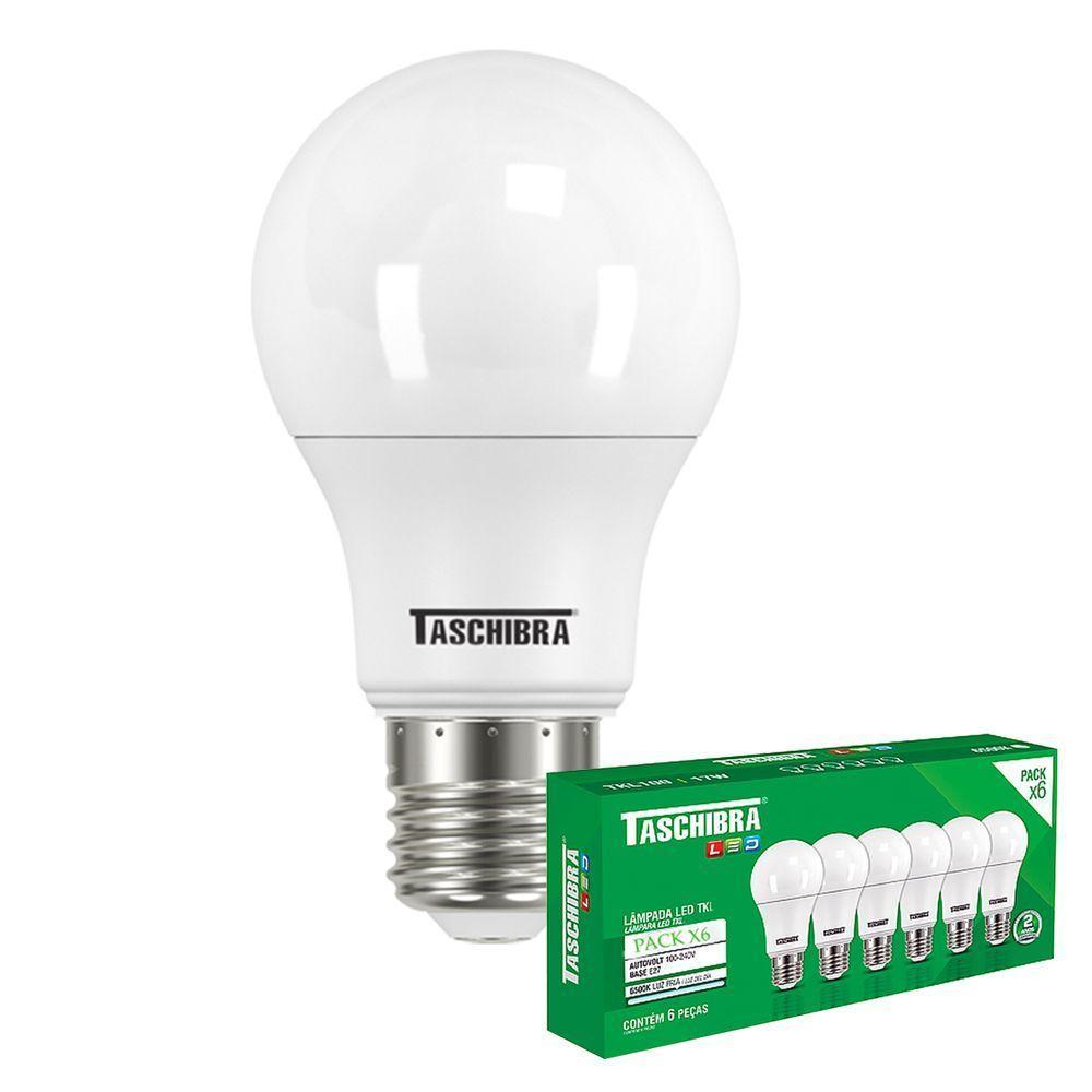 Pack 6 Lâmpadas Led Bulbo Tkl 15w Taschibra E27 Bivolt 6500k Luz Fria - 1