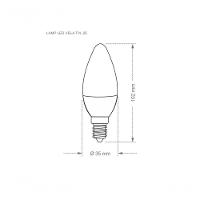Lâmpada Led Vela Clara Tvl 3w Taschibra E14/e27 Bivolt 2700k Luz Quente - 2
