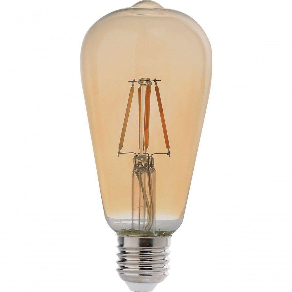 Lâmpada Led Filamento Retrô Pêra St64 4W Amarelo 2200K - 2