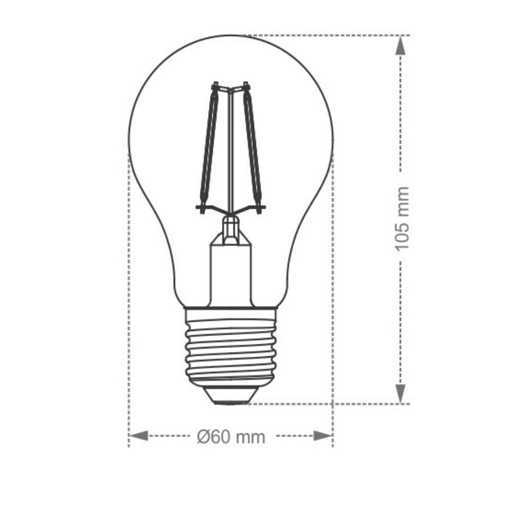 Lâmpada Led Smart Wi-fi Inteligente A60 Filamento 7w E27 Taschibra - 2