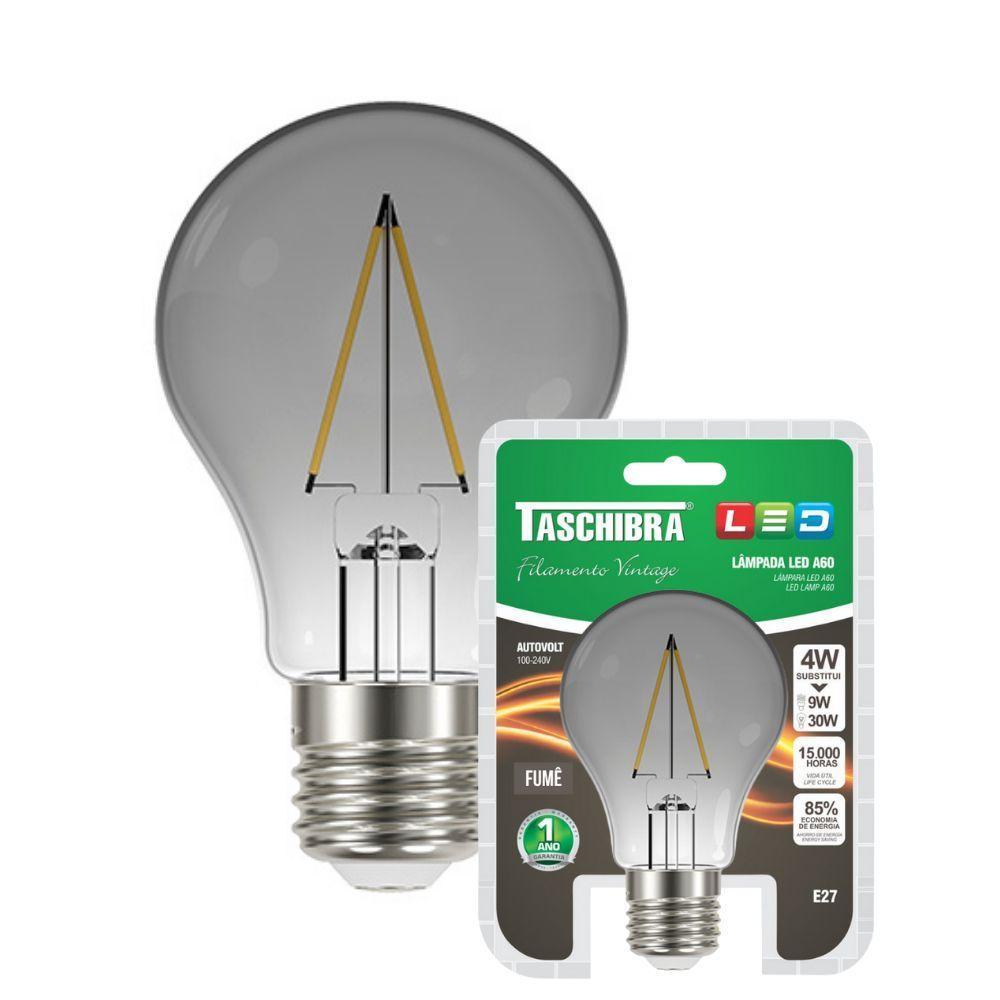 Lâmpada Led Filamento A60 Taschibra E27 Fumê Bivolt - 3