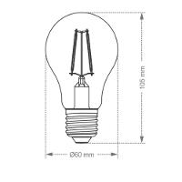 Lâmpada Led Filamento A60 Taschibra E27 Fumê Bivolt - 2