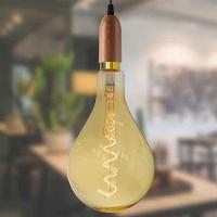 Lâmpada Led Taschibra Filamento Giant Gota E27 Bivolt 2200k Amarelo âmbar - 7