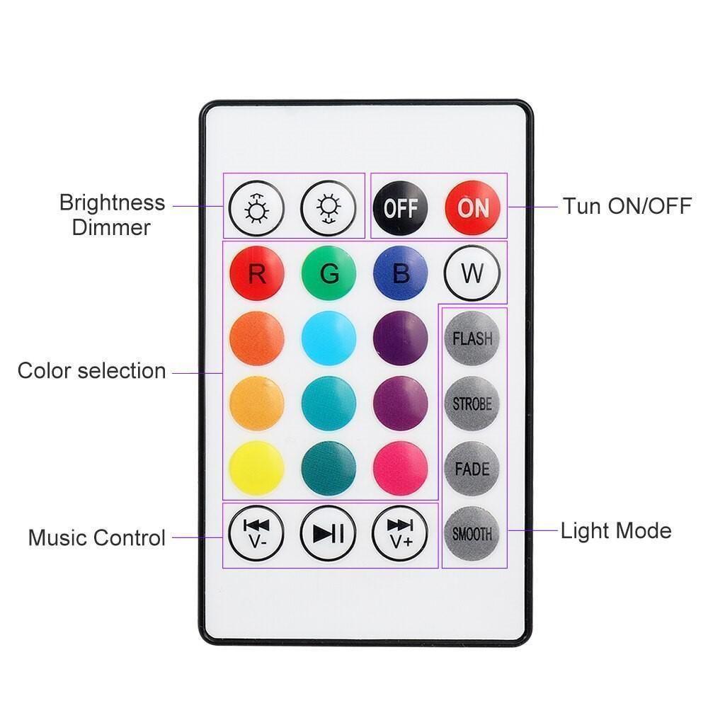 Lâmpada Caixa De Som Bluetooth Luz Led Rgb Controle Remoto - 3