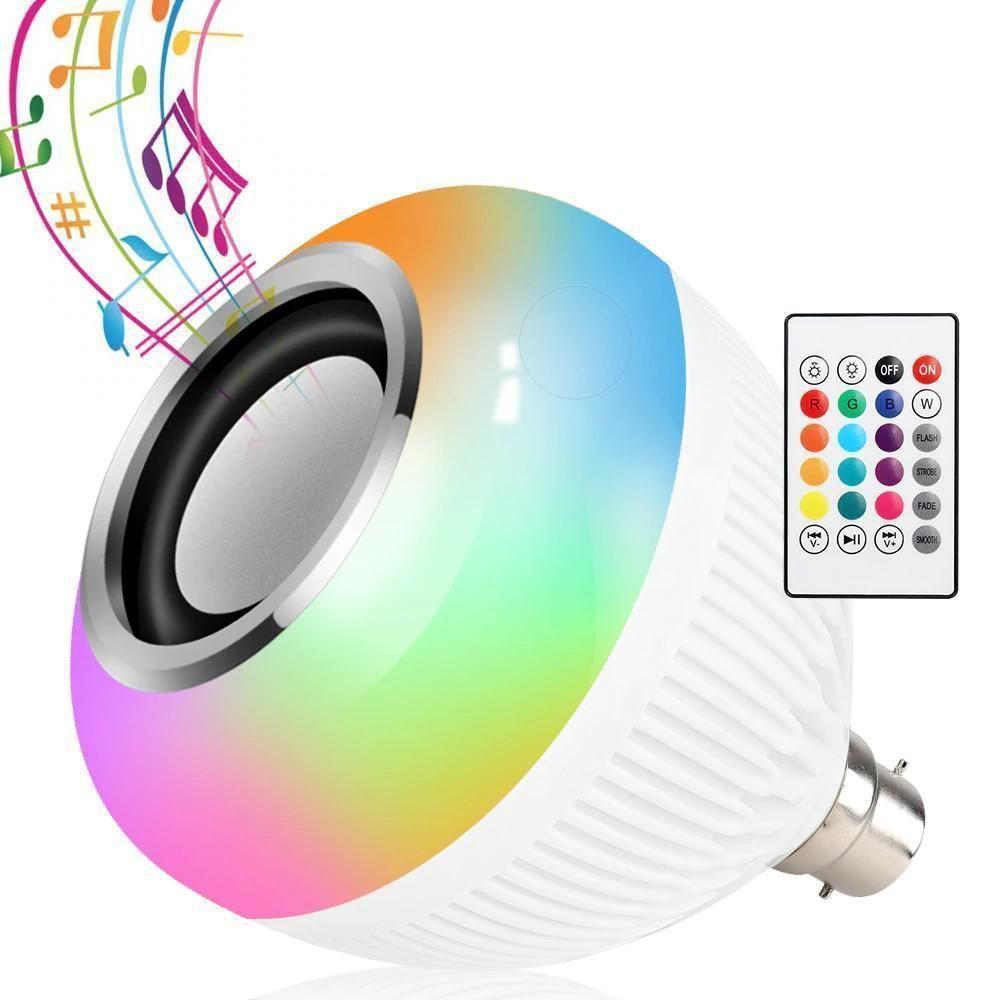 Lâmpada Caixa De Som Bluetooth Luz Led Rgb Controle Remoto - 4