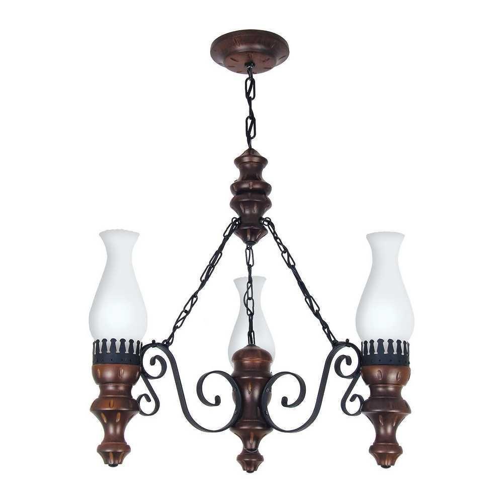 Lustre Rústico Envelhecido3 Lâmpadas 803E - 1