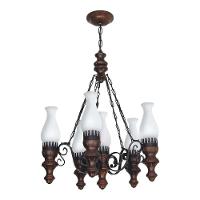 Lustre Rústico Envelhecido 6 Lâmpadas 806E - 1