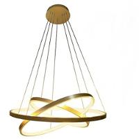 Luminaria Lustre 3 Aneis Led 3 Em 1 Perfil Luxo Ajustavel Residencial Ambiente Moderno - 1