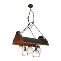 Lustre Sela De Cavalo Envelhecido 3 Lâmpadas 933E - Luminárias Müller - 1