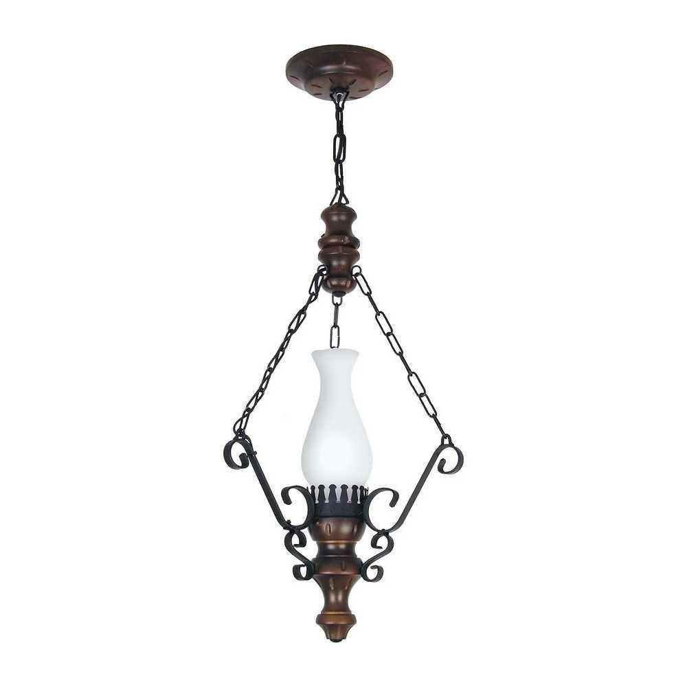 Lustre Rústico Envelhecido 1 Lâmpada 801E - 1