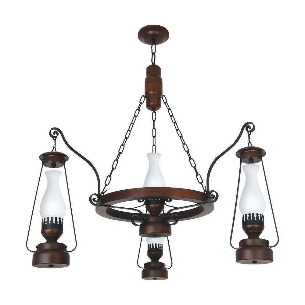 Lustre Lampião Envelhecido 4 Lâmpadas 884E - 1