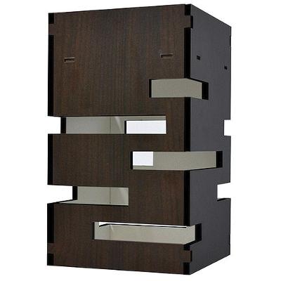 Lustre Pêndulo de Teto em Mdf Laminado Tabaco Vazado