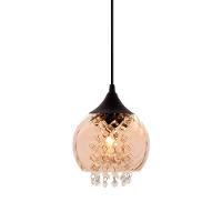 Lustre Pendente Cristal Elisabeth Rigato Conhaque E27 Bivolt Taschibra - 3