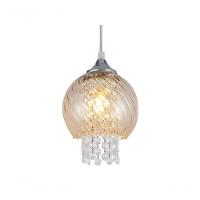 Lustre Pendente Cristal Diana Elisabeth âmbar E27 Bivolt Taschibra - 1